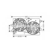 Вентилятор охлаждения двигателя AVA QUALITY COOLING FD7503