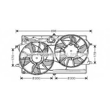 Вентилятор охлаждения двигателя AVA QUALITY COOLING FD7507