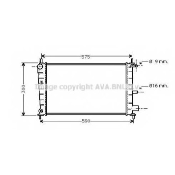 Радиатор охлаждения двигателя AVA QUALITY COOLING FDA2217