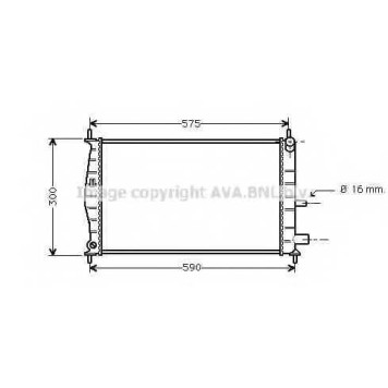 Радиатор охлаждения двигателя AVA QUALITY COOLING FDA2218