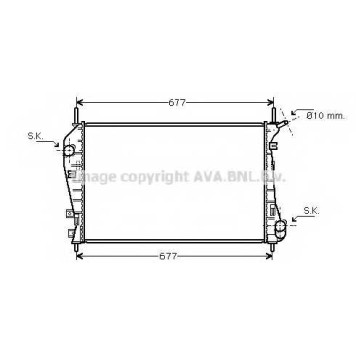 Радиатор охлаждения двигателя AVA QUALITY COOLING FDA2337