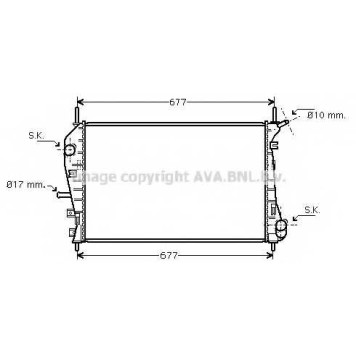 Радиатор охлаждения двигателя AVA QUALITY COOLING FDA2376