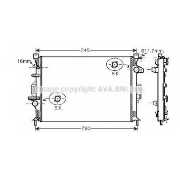 Радиатор охлаждения двигателя AVA QUALITY COOLING FDA2425