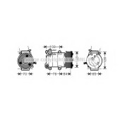 Компрессор кондиционера для FORD FOCUS, TRANSIT <b>AVA QUALITY COOLING FDAK418</b>
