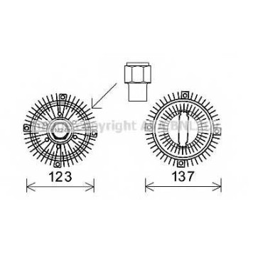 Сцепление вентилятора радиатора AVA QUALITY COOLING FDC447