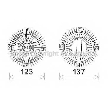 Сцепление вентилятора радиатора AVA QUALITY COOLING FDC449