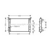 Радиатор охлаждения двигателя AVA QUALITY COOLING FT2224