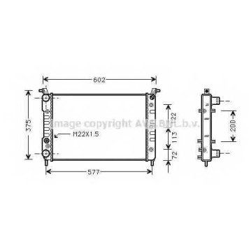 Радиатор охлаждения двигателя AVA QUALITY COOLING FT2224