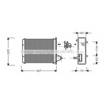 Радиатор отопления салона AVA QUALITY COOLING FT6089