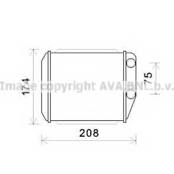 Радиатор отопления салона AVA QUALITY COOLING FT6416