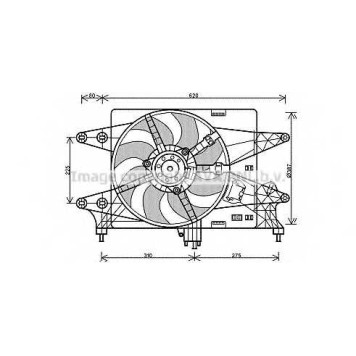 Вентилятор охлаждения двигателя AVA QUALITY COOLING FT7560