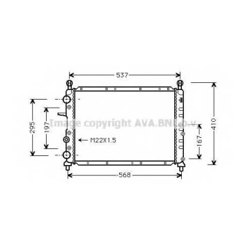 Радиатор охлаждения двигателя AVA QUALITY COOLING FTA2094