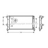 Радиатор охлаждения двигателя AVA QUALITY COOLING FTA2250