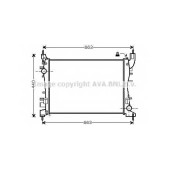 Радиатор охлаждения двигателя AVA QUALITY COOLING FTA2358