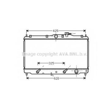 Радиатор охлаждения двигателя AVA QUALITY COOLING HD2017