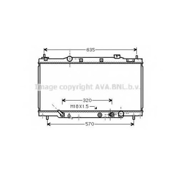 Радиатор охлаждения двигателя AVA QUALITY COOLING HD2166