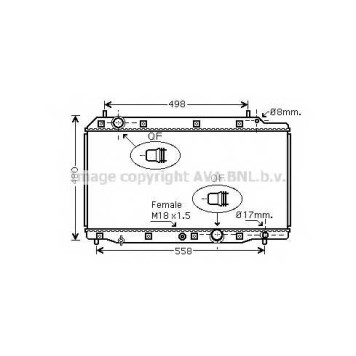 Радиатор охлаждения двигателя AVA QUALITY COOLING HD2215