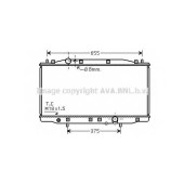 Радиатор охлаждения двигателя AVA QUALITY COOLING HD2218