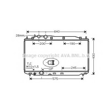 Радиатор охлаждения двигателя AVA QUALITY COOLING HD2228