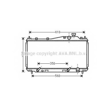 Радиатор охлаждения двигателя AVA QUALITY COOLING HD2231