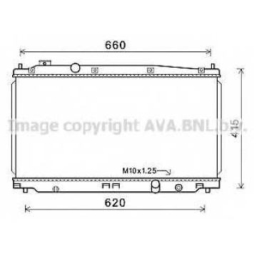 Радиатор охлаждения двигателя AVA QUALITY COOLING HD2253