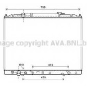 Радиатор охлаждения двигателя AVA QUALITY COOLING HD2267