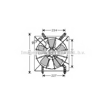 Вентилятор охлаждения двигателя AVA QUALITY COOLING HD7510