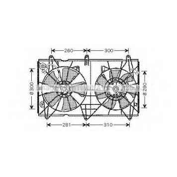 Вентилятор охлаждения двигателя AVA QUALITY COOLING HD7516