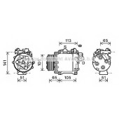 Компрессор кондиционера для HONDA CR(RE) <b>AVA QUALITY COOLING HDAK263</b>