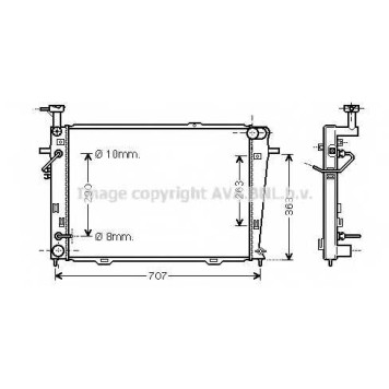 Радиатор охлаждения двигателя AVA QUALITY COOLING HY2127