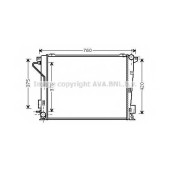 Радиатор охлаждения двигателя AVA QUALITY COOLING HY2171