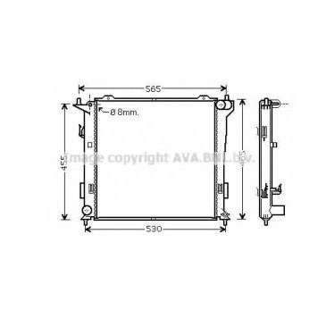 Радиатор охлаждения двигателя AVA QUALITY COOLING HY2181