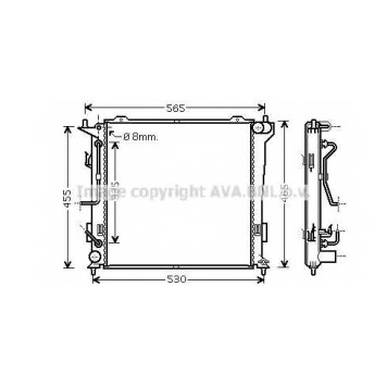 Радиатор охлаждения двигателя AVA QUALITY COOLING HY2182