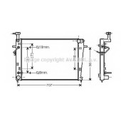 Радиатор охлаждения двигателя AVA QUALITY COOLING HY2211