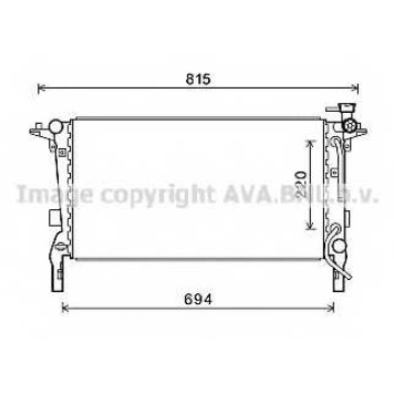 Радиатор охлаждения двигателя AVA QUALITY COOLING HY2242