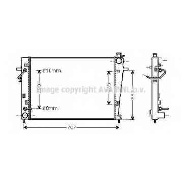 Радиатор охлаждения двигателя AVA QUALITY COOLING HY2247