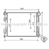 Радиатор охлаждения двигателя AVA QUALITY COOLING HY2270
