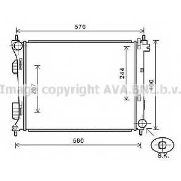 Радиатор охлаждения двигателя AVA QUALITY COOLING HY2274
