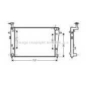 Радиатор охлаждения двигателя AVA QUALITY COOLING HY2275