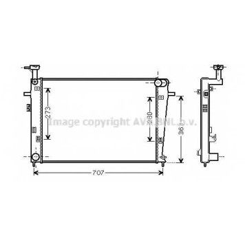 Радиатор охлаждения двигателя AVA QUALITY COOLING HY2275
