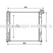Радиатор охлаждения двигателя AVA QUALITY COOLING HY2282