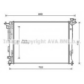 Радиатор охлаждения двигателя AVA QUALITY COOLING HY2283