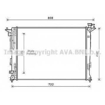 Радиатор охлаждения двигателя AVA QUALITY COOLING HY2283