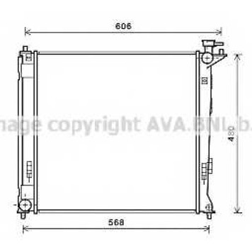 Радиатор охлаждения двигателя AVA QUALITY COOLING HY2284