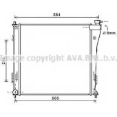 Радиатор охлаждения двигателя AVA QUALITY COOLING HY2303