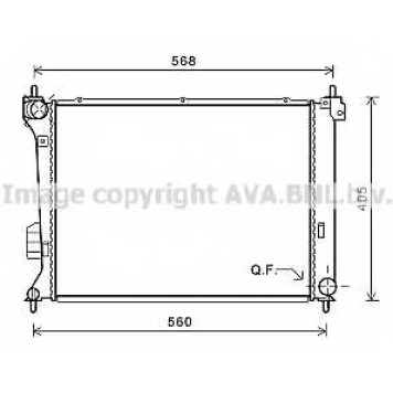 Радиатор охлаждения двигателя AVA QUALITY COOLING HY2309
