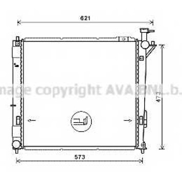 Радиатор охлаждения двигателя AVA QUALITY COOLING HY2346