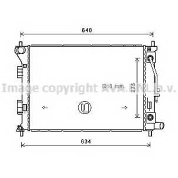 Радиатор охлаждения двигателя AVA QUALITY COOLING HY2390