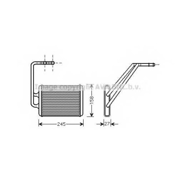 Радиатор отопления салона AVA QUALITY COOLING HY6121