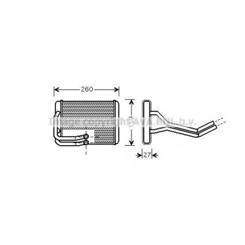 Радиатор отопления салона AVA QUALITY COOLING HY6122